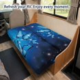 thumbnail image 4 of HUISEFOR Blue Butterfly RV Couch Covers for Sofa Bed Non-Slip Stretch RV Jackknife Sofa Covers, Backrest & Seat Covers, Scratch-Proof, Easy To Intsall, Pet & Kid Friendly, 4 of 7