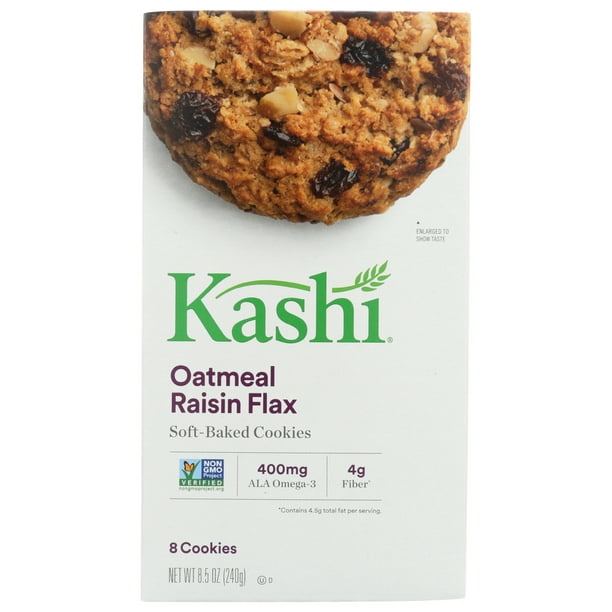 Kashi Oatmeal Raisin Flax Cookies, 8 Count, Pack Of 6
