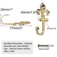 thumbnail image 2 of Gancho de cortina de metal Uxcell, soporte para cortinas, ganchos para cortinas, ganchos para sostener cortinas, juego de 8 en tono dorado, 2 of 7