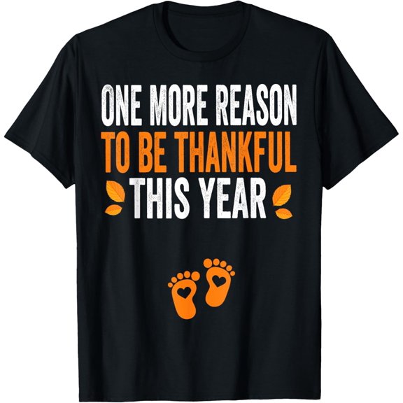Thanksgiving Pregnancy Announcement Thankful New Mom Fall T-Shirt