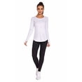 thumbnail image 5 of Pinspark Workout Shirts for Women Long Sleeve Yoga Tops Sports Hiking Shirt Breathable Athletic Top Loose Fit, 5 of 6