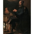 thumbnail image 2 of Georges de La Tour 12x14 Gold Ornate Wood Frame and Double Matted Museum Art Print Titled - Saint Peter Repentant (1645), 2 of 4