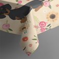 thumbnail image 4 of Dachshund and Flower Rectangle Tablecloth 60"x102",Waterproof Polyester Rectangle Table Cloth, Wipeable Spillproof Polyester Tablecloth for Dining, Camping, Indoor and Outdoor, 4 of 6