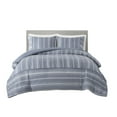 thumbnail image 1 of Kent 3 Piece Striped Herringbone Oversized Duvet Cover Set, 1 of 9
