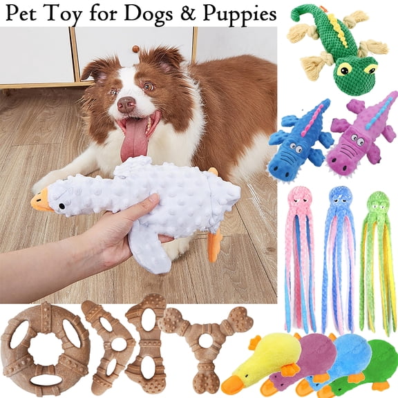 Interactive Squeaky Voice Dog Toy with Three Color Design, Treat Dispensing Chew Toy for Teeth Cleaning and Grinding, Durable Tough Dog Toy for Aggressive Chewers Small Medium Large Dogs, HAODEJW