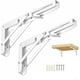 thumbnail image 1 of Estante de pared plegable de 300 mm, soporte de consola plegable de acero inoxidable de 2 piezas, soporte de consola plegable retráctil resistente para garaje, cocina, dormitorio (blanco), 1 of 5