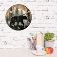 thumbnail image 4 of Kurmntregon Cabin Bear Wall Clock Black Bear Forest Wildlife Mountain Lodge Wooden Accurate Decorative Clocks, Silent Non Ticking For Bathroom Bedroom/Living Room/Kitchen Round 10", 4 of 7