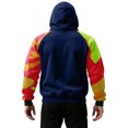 thumbnail image 5 of Men’s Long Sleeve Pullover Hoodie with Camouflage Pattern Raglan Sleeves and Adjustable Drawstring Hooded Sweatshirt Dark Blue L, 5 of 5
