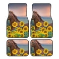 thumbnail image 1 of Fotbe Horse Sunflowers Juego de 4 Tapetes para Auto con Estampado – Alfombrillas de Goma Reforzada, Diseño Antideslizante, Protección para Todo el Año – Vehículos, Autos, Camionetas y SUVs, 1 of 7