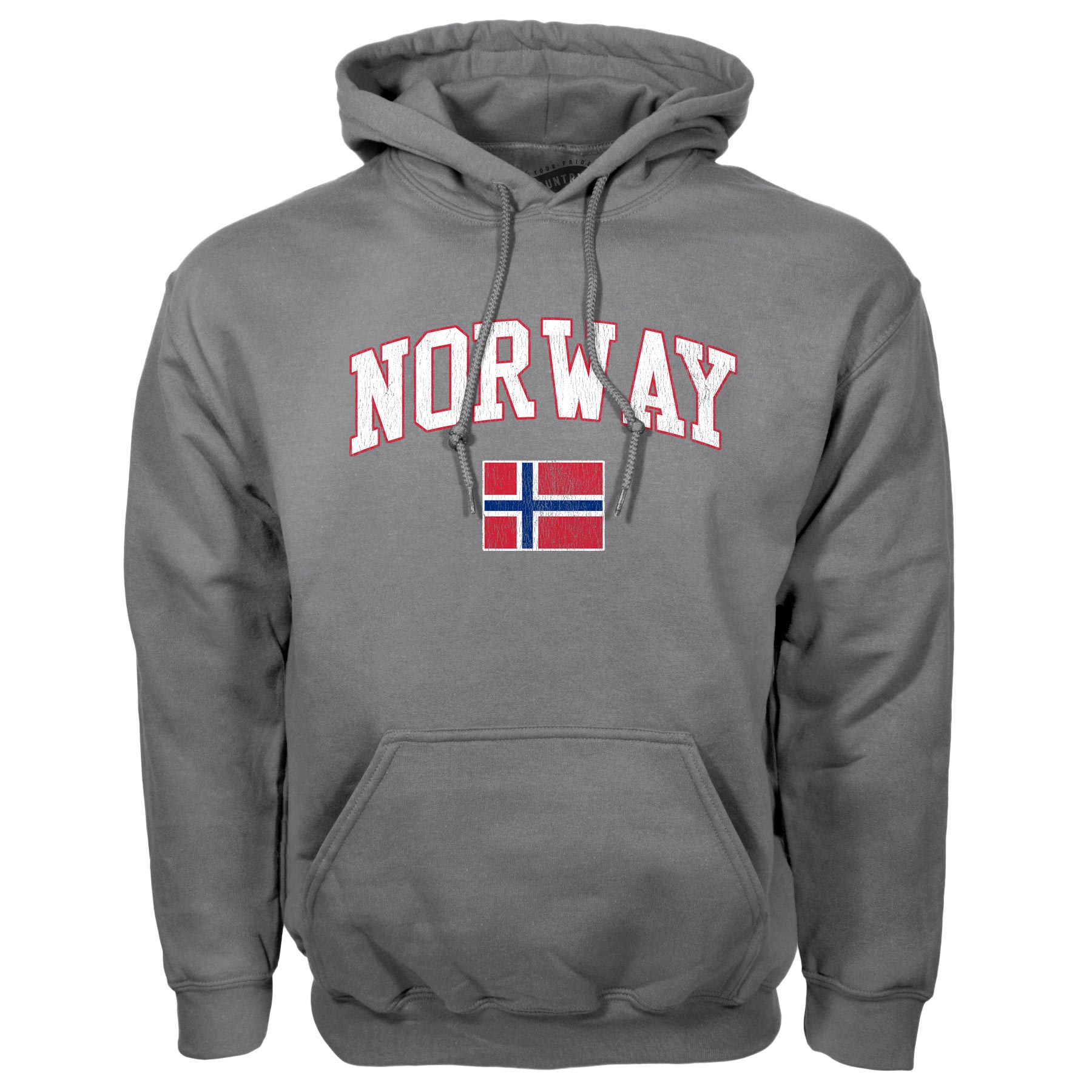 Norway MyCountry Vintage Pullover Hoodie (Charcoal) IceJerseys