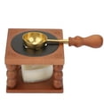 thumbnail image 1 of Kits de sellado de cera calentador de cera de sellado con cuchara de calentamiento de cobre y vela en forma de corazón y Base de herramientas de madera para la fabricación de sellos de sellado de cera Fason HMHZ1101, 1 of 7