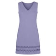 thumbnail image 4 of Kukoosong Women's Sleeveless Eyelet Cutout Hem Tank Mini Dress, Solid Color V Neck Loose A-Line Dress, Summer Short Swing Sundress with Hollow Out Trim, 4 of 5
