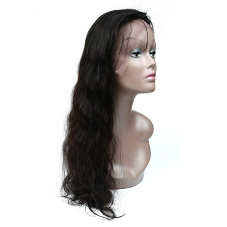 Beroyal Brazilian Virgin Hair Body Wave Lace Front Wig Pre Plucked with Baby Hair 150% Density Natural Color,