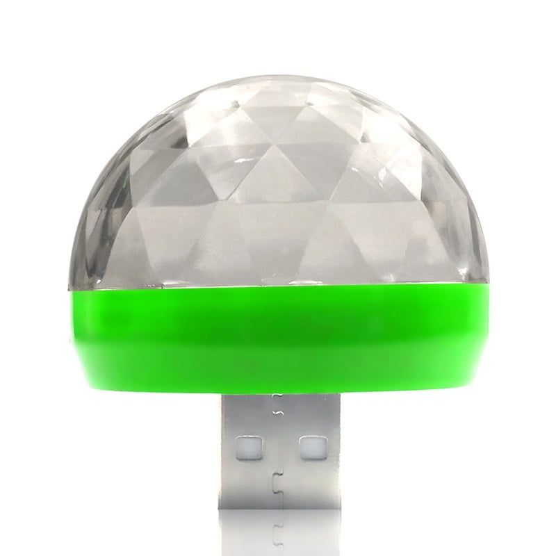 Mini Portable USB Crystal Ball Disco Light LED Colorful Effect Sound Control Stage Lamp Home Party Decoration for Disco Karaoke DJ Stage Light Holiday Party Lighting 