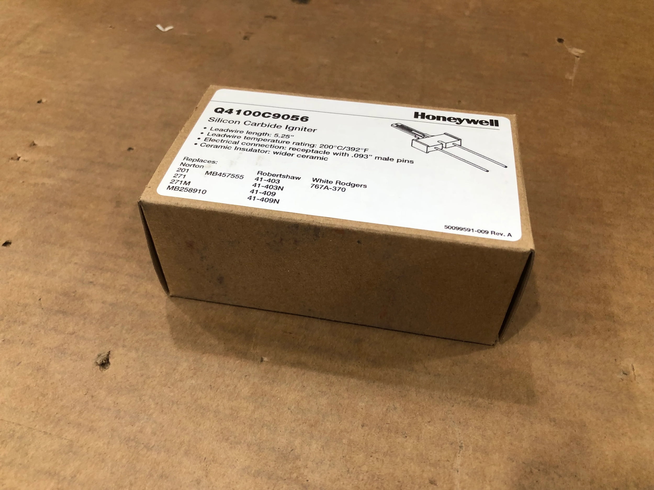 Hot Surface Igniter, LP/NG, 120, 5 1/4 in L., Silicon Carbide, Bracket, Screw, Wiring Accessories