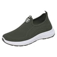 thumbnail image 5 of Rokment Womens Orthopedic Slip on Socks Walking Running Shoes Comfortable Arch Support Memory Foam Cross-Training Non Slip Nursing Sneakers Green Size 6, 5 of 6