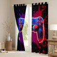 thumbnail image 3 of Castle Fairy Abstract Gradient Gamer Blackout Curtains Set of 2 (52x84 Each) for Female Men,Graffiti Splash Window Curtains,Video Game Curtains and Drapes,Breathable Home Decor, 3 of 6