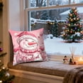 thumbnail image 2 of Christmas Pillow Covers 18x18 inch Christmas Tree Design, Soft Pink Square Cushion Cover for Sofa Chair, Living Room Holiday Decor C, 2 of 6