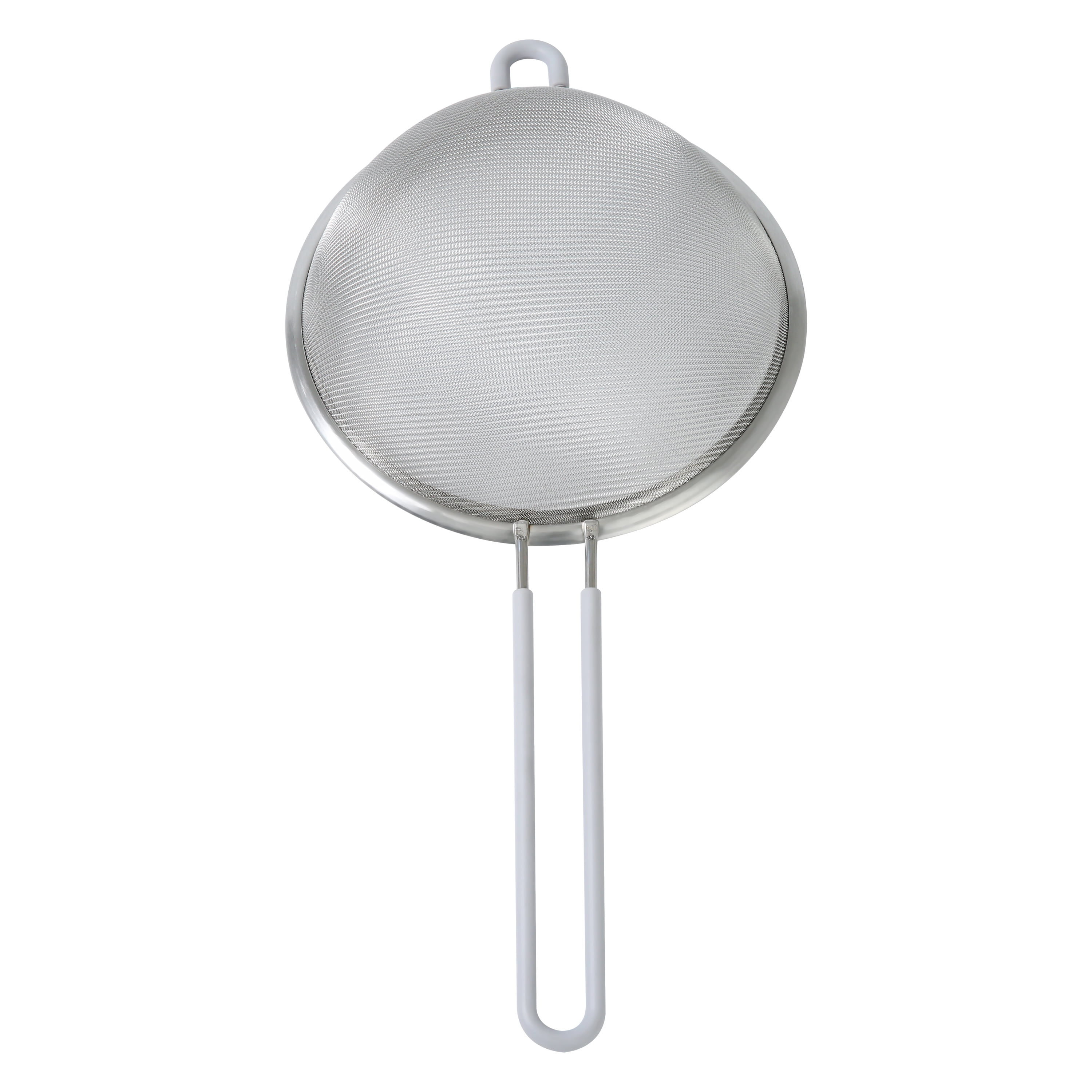 Mainstays 8 in Stainless Steel Fine Mesh Strainer, Silver