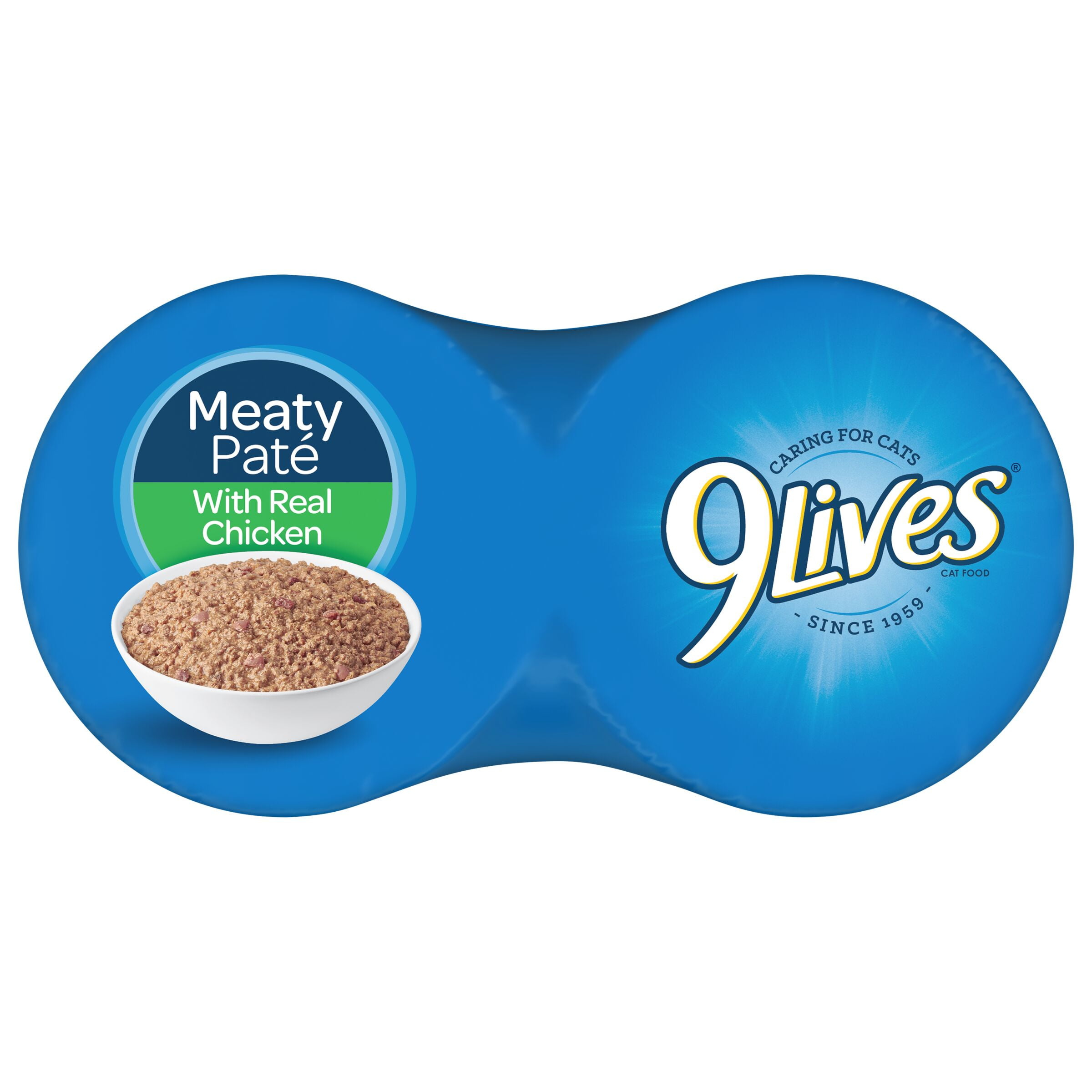 9Lives Meaty Paté with Real Chicken Cat Food, 24-5.5-Ounce Cans