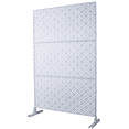 thumbnail image 5 of Tcbosik Metal Privacy Screen Outdoor, 76"H x 48"W Decorative Fence Screen, Freestanding Privacy Panel for Deck, Porch, Balcony, Backyard, White, 5 of 8
