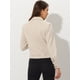 thumbnail image 4 of Chaqueta De Motociclista Con Bolsillos Planos Y Cuello Puntiagudo Casual Para Mujer Beige S, 4 of 5