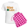 thumbnail image 5 of CafePress - Wee Lass Shamrock Women's Light Pajamas - Women's Short Sleeve Print T-Shirt and Pants Light Cotton Pajama Set, 5 of 7