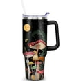 thumbnail image 1 of Mushroom 40 oz Tumbler with Handle and Straw, Double Wall Vacuum Insulated Stainless Steel Tumbler with straw, 100% Leak-proof Water Bottle, Travel Mug Coffee Cup, Gift for men and Women, 1 of 6