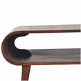 thumbnail image 6 of Dark Brown Solid Wood Coffee Table, Open Design with Nordic Legs for Living Room, 6 of 7