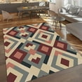 thumbnail image 2 of Colorful Geometric Art Area Rugs, Non-Slip Custom Carpet, Floor Mat Comfortable Foot Feel And Soft Suitable For Bedroom Living Room Study Kitchen 3x4ft, 2 of 6