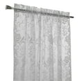 thumbnail image 3 of Louis Floral Lace Window Curtain Panel 55" x 63" in White, 3 of 6