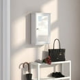 thumbnail image 5 of Hyxoo Bathroom Medicine Cabinet with Mirror, Wall Mounted Storage Cabinet with Single Mirrored Door and Adjustable Shelf for Bathroom, Living Room or Entryway, 13.5 x 6 x 21 inches (White), 5 of 10