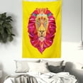 thumbnail image 3 of Zoo Tapestry, Colorful African Animals Geometric Diamond Face Lions Mane Safari Wildlife Theme Image, Wall Hanging for Bedroom Living Room Dorm Decor, 60W X 80L Inches, Multicolor, by Ambesonne, 3 of 5