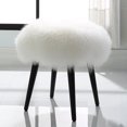 thumbnail image 2 of Uttermost Wooly Sheepskin Accent Stool in White, 2 of 6