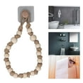thumbnail image 4 of Boho Curtain Tiebacks, Fadeless Simple Toilet Paper Holder  For Curtain Jute Rope With Wooden Beads 55cm, 4 of 8