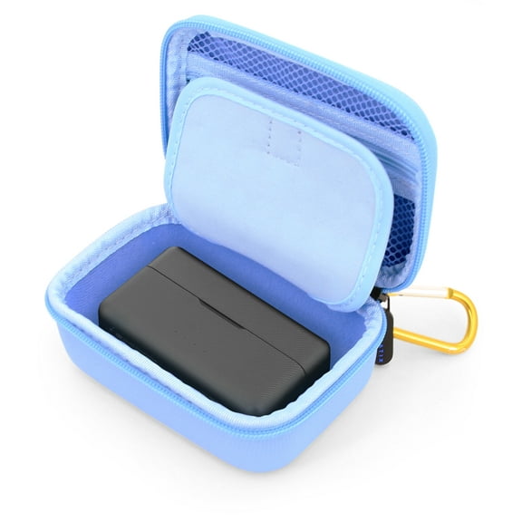 CASEMATIX Lavalier Microphone Case Fits DJI Mic 2 Wireless Microphone Kit, Carry Lav Mic Case for Mics Only, Baby Blue