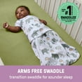 thumbnail image 3 of SwaddleMe by Ingenuity Arms Free Convertible Baby Swaddle, Size 3-6 Months, 14-18 Pounds, 1.0 TOG - Dashed Lines, 3 of 17