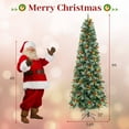 thumbnail image 3 of Costway 9 FT Artificial Xmas Tree with 1416 Branch Tips 560 Warm White LED Lights, 3 of 10