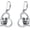 A01-Cat, variant on Cat Drop Earrings for Women 925 Sterling Silver Heart Cat Earrings Black Kitten Jewelry Gifts for Mom Wife Sister