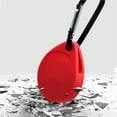 thumbnail image 2 of Rome Tech Drop-Shaped Style Fob Case with Carabiner for AirTag, Yellow, 1, 2 of 4