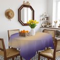 thumbnail image 3 of Khaki Dark Purple Ombre Table Cloth Waterproof Tablecloths, Modern Abstract Art Gradient Tablecloth Dining Table Cover for Kitchen Party Tabletop Outdoor, Square Tablecloth 60x60 Inch, 3 of 9