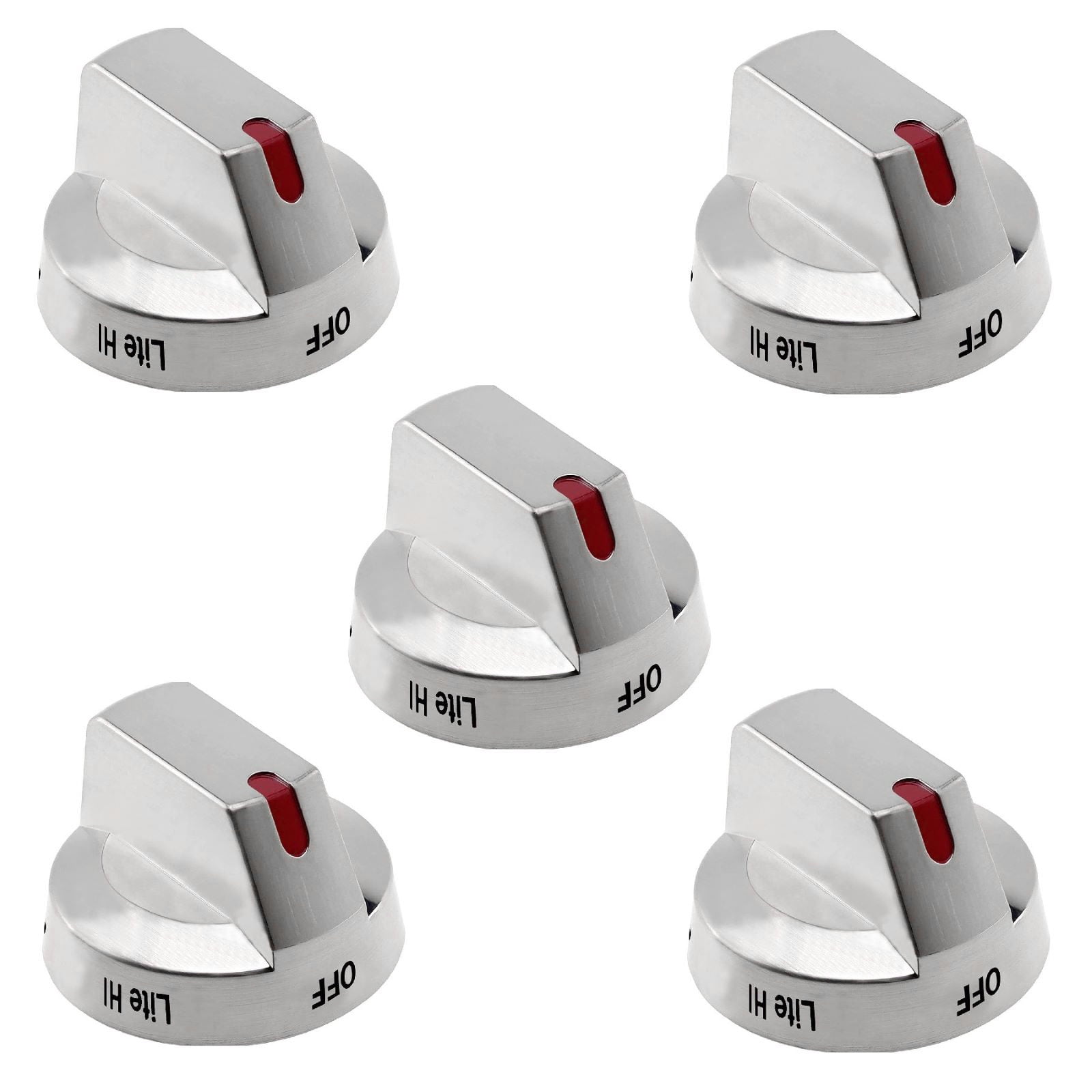 5Pcs Durable ABS Control Dial Knobs for Samsung Gas Stoves Easy Replacement for DG64-00473A