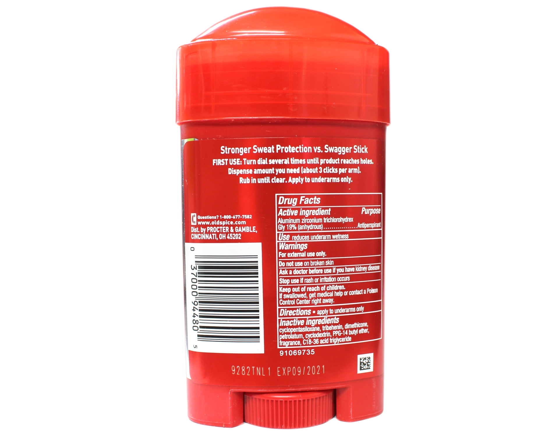 Old Spice Hardest Working Collection Sweat Defense Anti-Perspirant & Deodorant, Stronger Swagger 2.60 oz (Pack of 3)