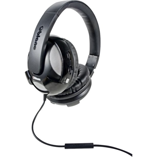SYBA Multimedia Oblanc U.F.O. Black Subwoofer Headphone W/Inline
