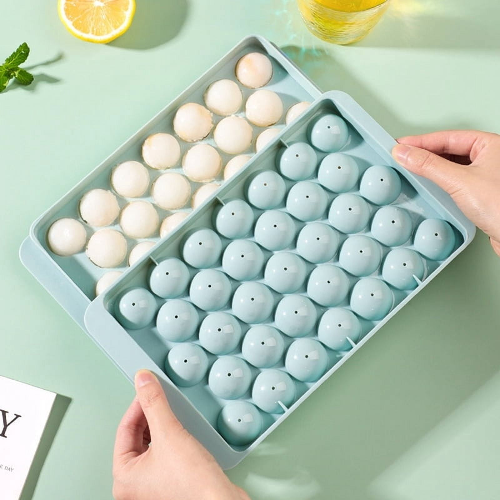 3D Round Ice Cube Tray Ice Boll Hockey PP Mold Frozen Whiskey Ball Food Grade Round Spherical Household Frozen Ice Block