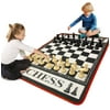 EasyGo Giant 3' X 4' Mat Chess Game – Indoor Outdoor Family Game – Lawn Game –Piece Range From 3-6" Tall