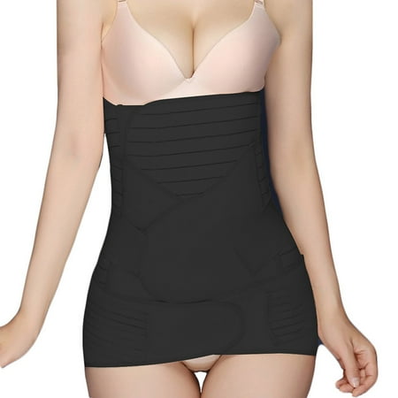 

QWERTYU Women s Seamless Tummy Control Body Shaper Waist Training Shapewear Low Rise Belt Black XL