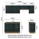 thumbnail image 2 of Cocina Integral Modular Madesa 240cm con Acessorios MN, 2 of 6