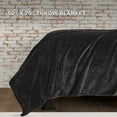 thumbnail image 2 of The Sheet Lab Solid Plush Microfiber Throw Blanket, Black, 50" x 70", 2 of 6