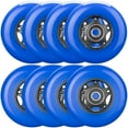 thumbnail image 1 of WHEELCOME Ruedas de patín en línea para exteriores e interiores, ruedas de patín de ruedas 85a, ruedas de hockey sobre ruedas con rodamientos ABEC-9 para reparación de equipaje de scooter, 64 mm, 70 m, 1 of 1